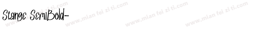 Stange  SemiBold字体转换